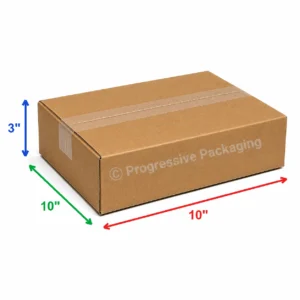 10 x 10 x 3″ Corrugated Boxes (25/Bundle)