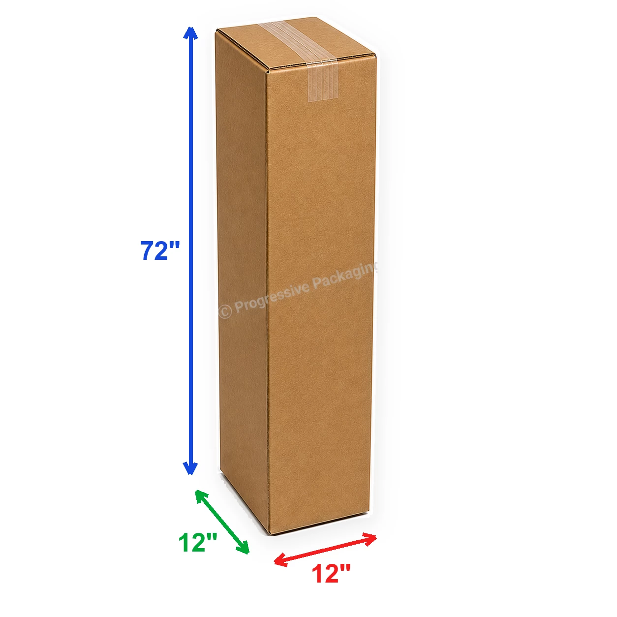 12 x 12 x 72″ Corrugated Boxes (10/Bundle)
