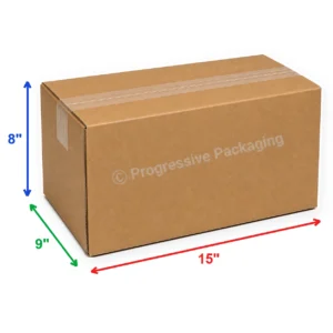 15 x 9 x 8″ Corrugated Boxes (25/Bundle)