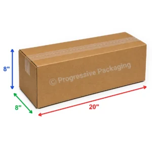 20 x 8 x 8″ Corrugated Boxes (25/Bundle)