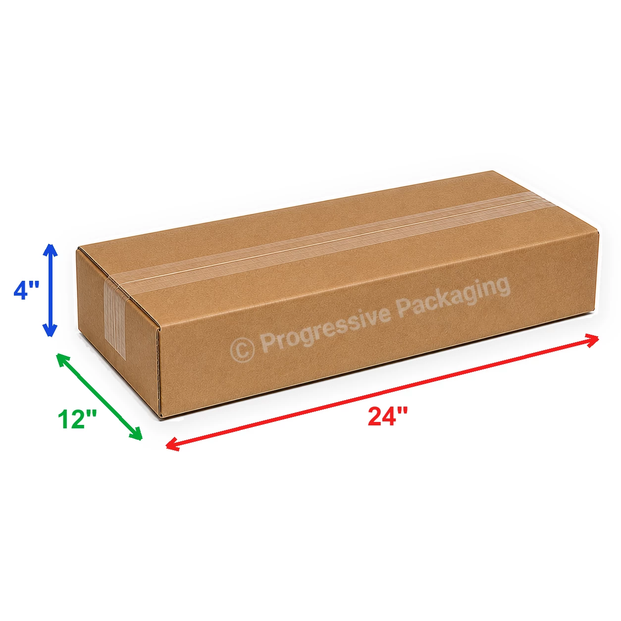 24 x 12 x 4″ Corrugated Boxes (25/Bundle)