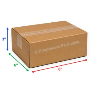 6 x 6 x 3″ Corrugated Boxes (25/Bundle)