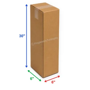 6 x 6 x 30″ Corrugated Boxes (25/Bundle)