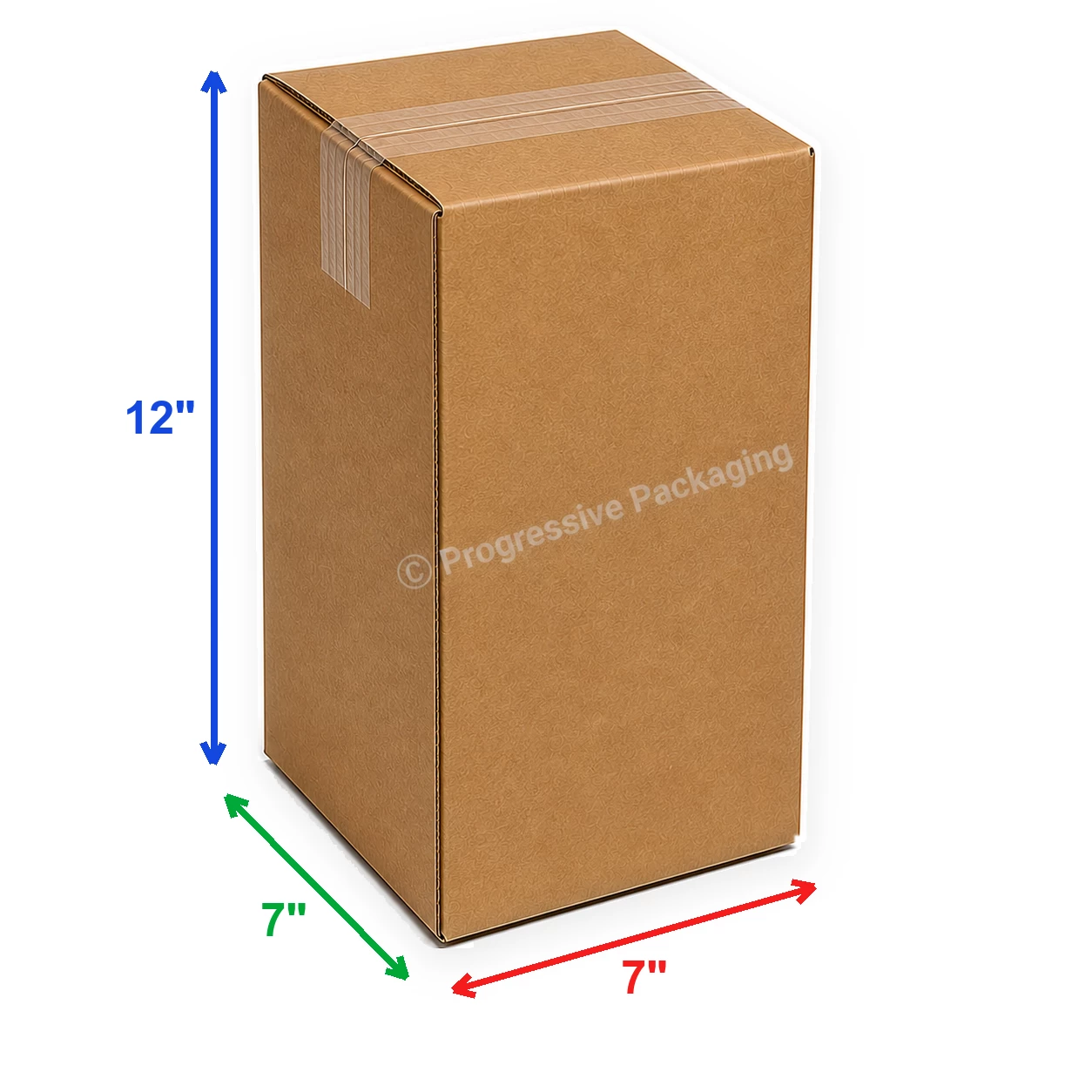 7 x 7 x 12″ Corrugated Boxes (25/Bundle)