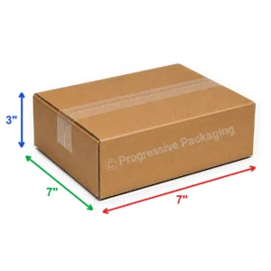 7 x 7 x 3″ Corrugated Boxes (25/Bundle)