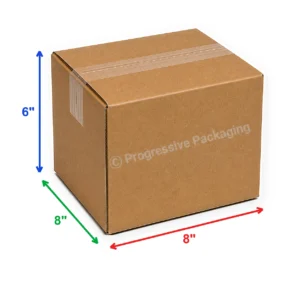 8 x 8 x 6″ Corrugated Boxes (25/Bundle)