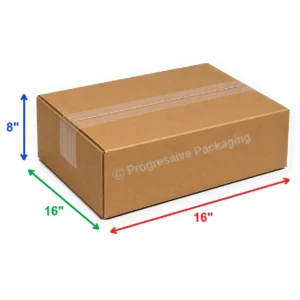 16 x 16 x 8″ Double Wall Corrugated Boxes (15/Bundle)