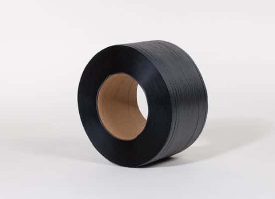 1/2" x 7,200' .027 500#  16 x 6 Black Hand Grade Poly Strapping #H1250EMB072T7