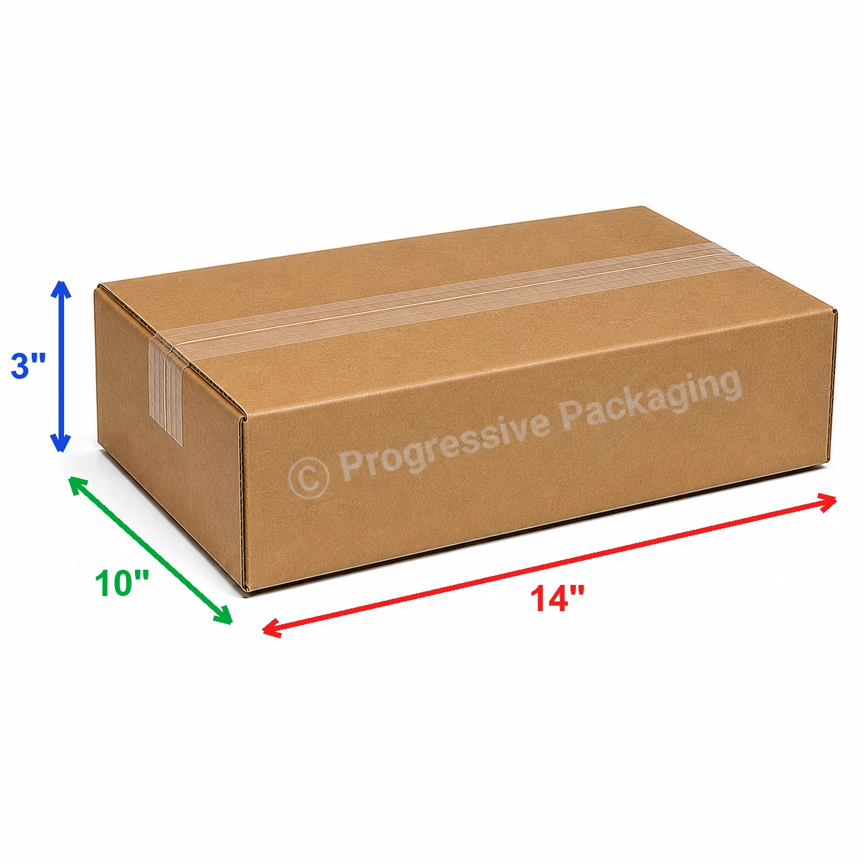 14 x 10 x 3″ Flat Corrugated Boxes