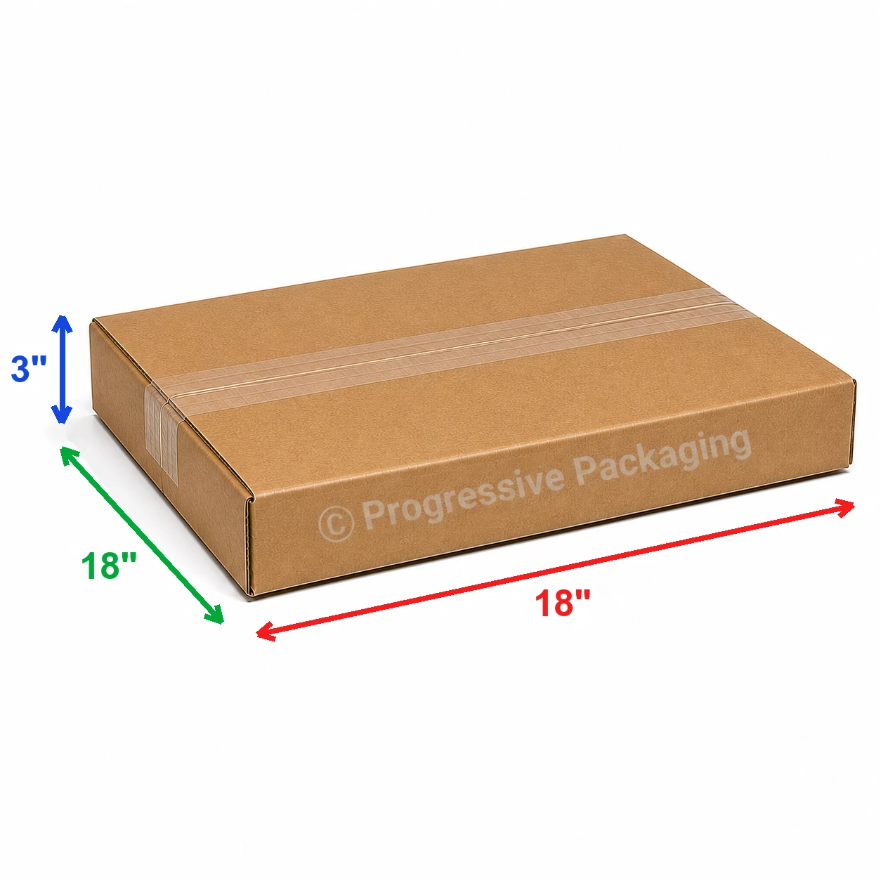 18 x 18 x 3″ Flat Corrugated Boxes