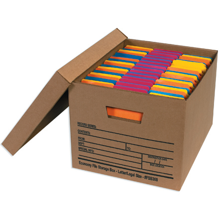 15 x 12 x 10" Economy File Storage Boxes (12/case)