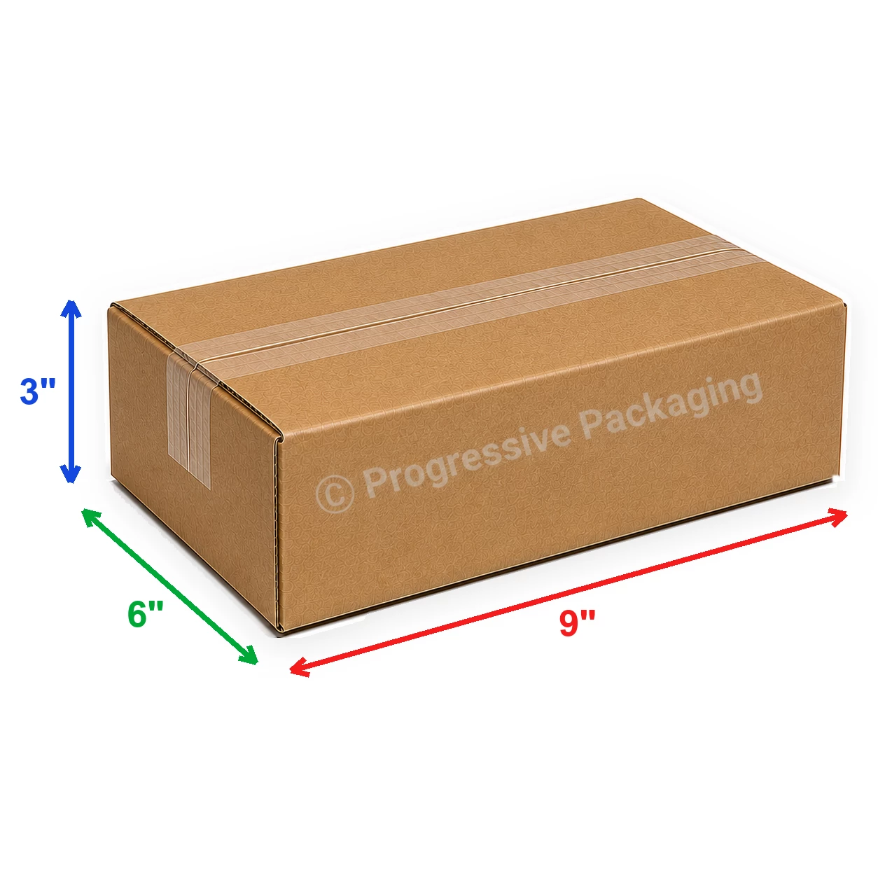 9 x 6 x 3″ Flat Corrugated Boxes
