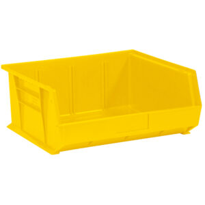 14 3/4 x 16 1/2 x 7" Yellow Plastic Stack & Hang Bin Boxes