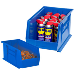 5 3/8 x 4 1/8 x 3" Blue Plastic Stack & Hang Bin Boxes