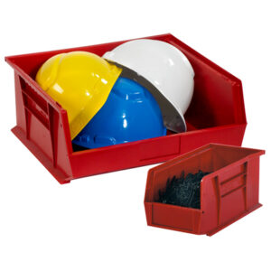 5 3/8 x 4 1/8 x 3" Red Plastic Stack & Hang Bin Boxes