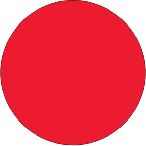 3/4" Circles - Fluorescent Red Removable Labels