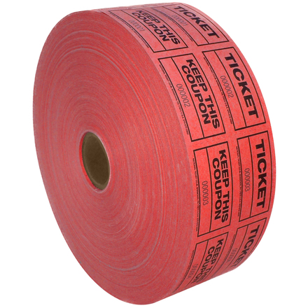 2†x 1 3/4†Red Coupon/Raffle Tickets