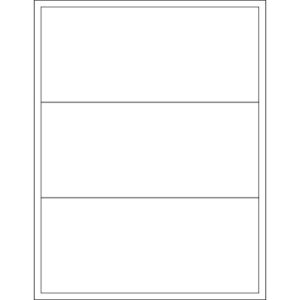 8 x 3 1/2" White Rectangle Laser Labels