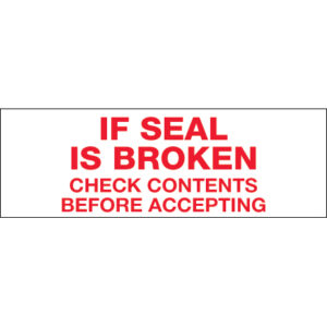 2" x 55 yds. - "If Seal Is Broken..." (6 Pack) Tape Logic® Messaged Carton Sealing Tape