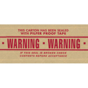 3" x 450' "Warning" Tape Logic® #7500 Messaged Reinforced Water Activated Tape