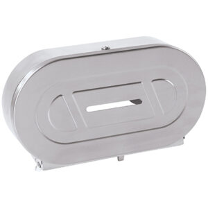 Twin Jumbo Bathroom Tissue Dispenser - Steel