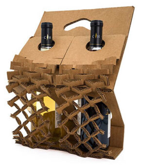 Hexpand 2 Bottle Corrugated Wine Shipper Insert(25per Case)